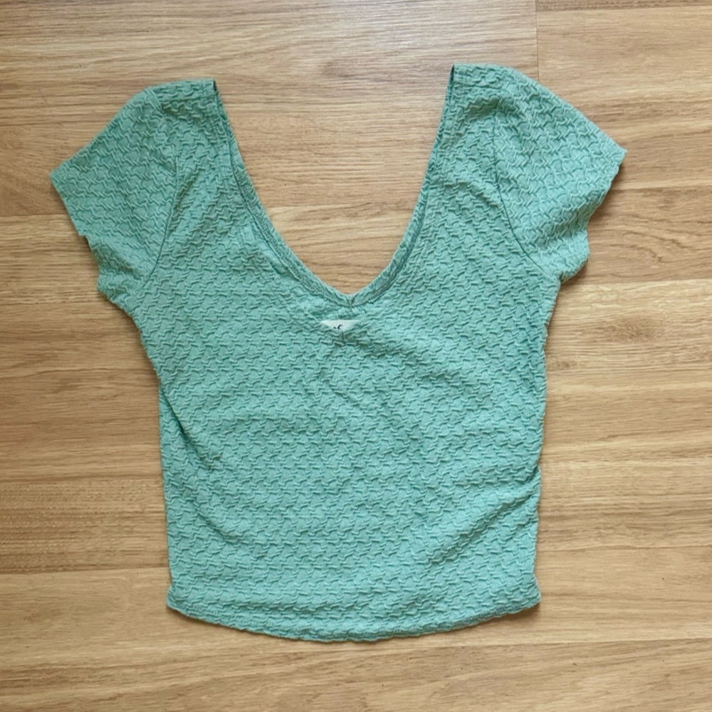 Hollister green crop top